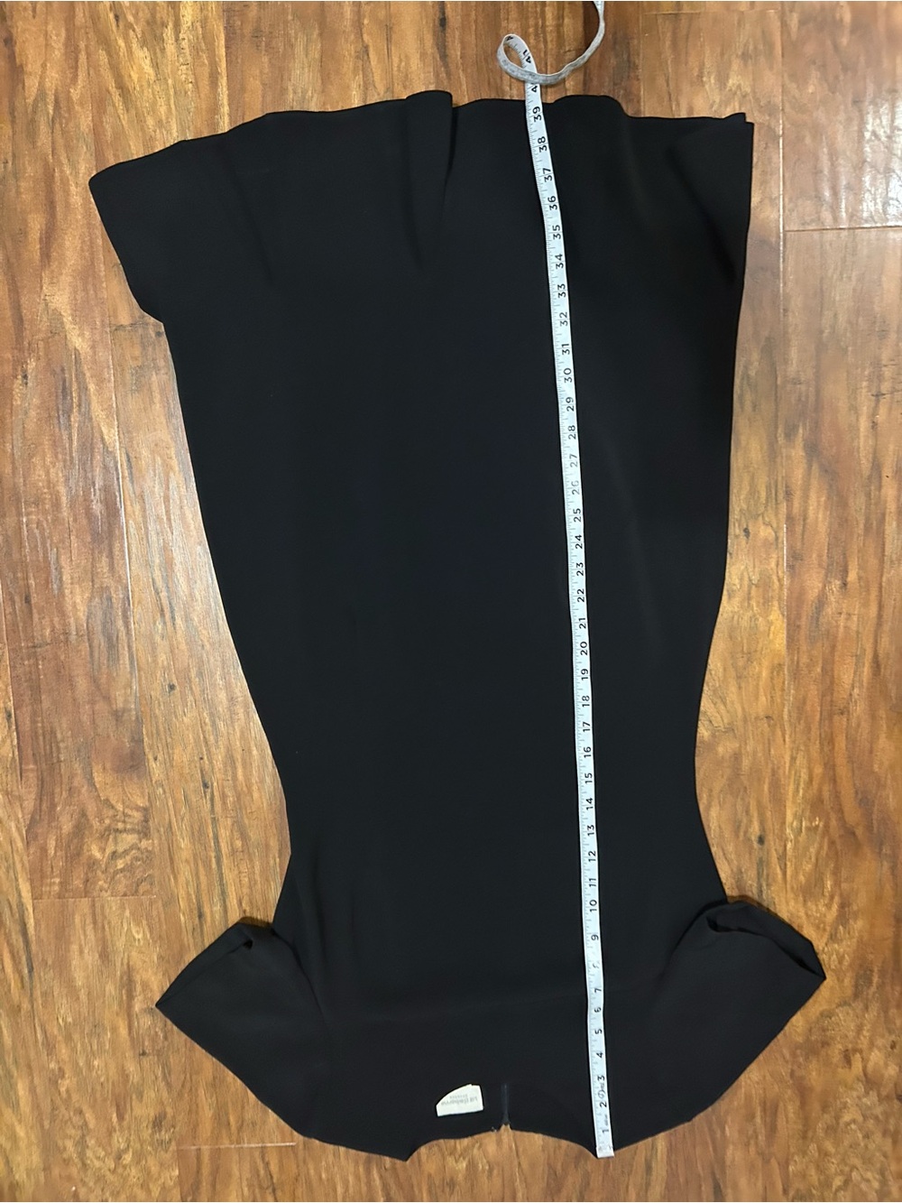 Liz Claiborne Black Short-Sleeve Midi A-Line Dress Opera Ballet LBD Formal Work - Picture 5 of 8